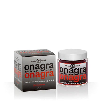 Onagra Man 100 ml intimate gel for men, stimulates erection, enhances sexual potency, and increases orgasm intensity in a 100 ml jar.