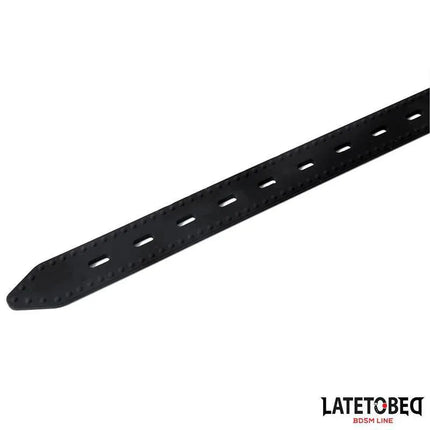 Adjustable strap from Open Mouth Gag with Nipple Clamps by Latetobed, featuring buckle holes for customizable fit in BDSM play