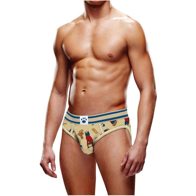 Model wearing Open Slip Lumberbear open-back brief with a bold, modern design and comfortable fit.
