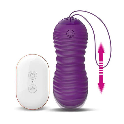 Orio Huevo Vibrating and Telescopic Up and Down Movement Remot Control Purple with wireless remote