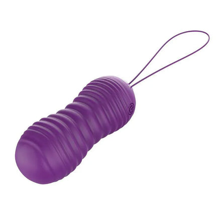 Orio Huevo Vibrating and Telescopic Up and Down Movement Remot Control Purple sex toy with wireless remote control, textured design