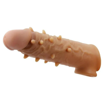 Osborn Hollow Penis Sleeve made from skin-like silicone, featuring a textured design for realistic sensation and comfort.