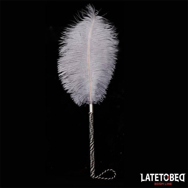 Ostrich Feather 44 cm by Latetobed BDSM Line, perfect for sensory play and foreplay with lightweight and soft touch features.