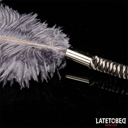 Ostrich Feather 44 cm BDSM accessory with soft teasing touch for intimate sensory play.