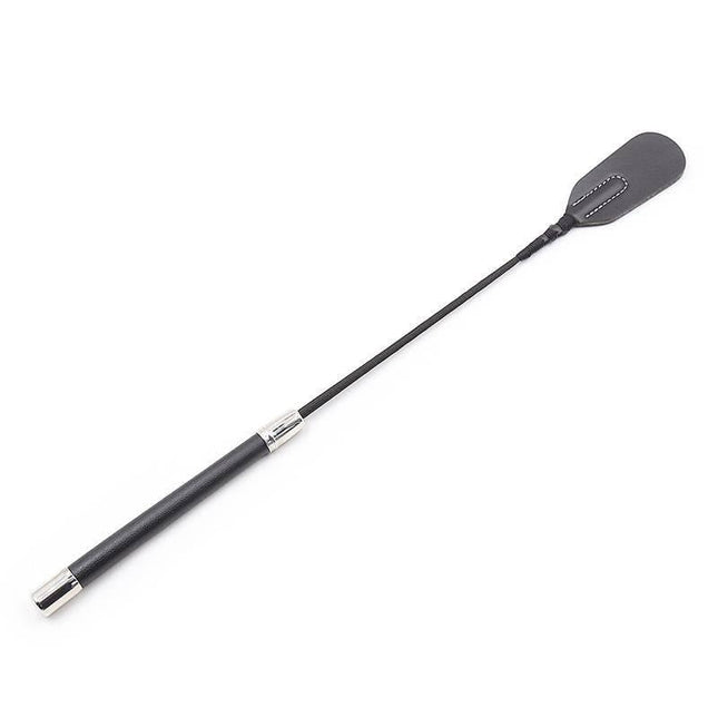 Oval Crop 45 cm with silver-accented handle, from Latetobed BDSM Line, designed for control and style.