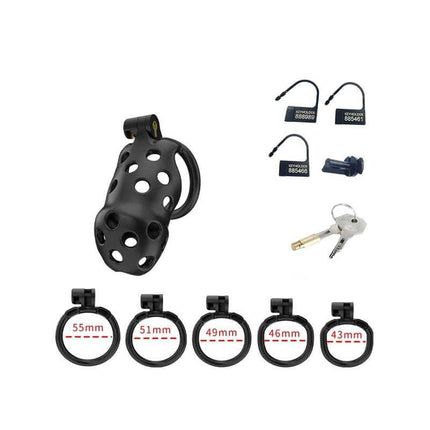 P-Cage PC03 Penis Cage 3 Size with rings, lock, and keys