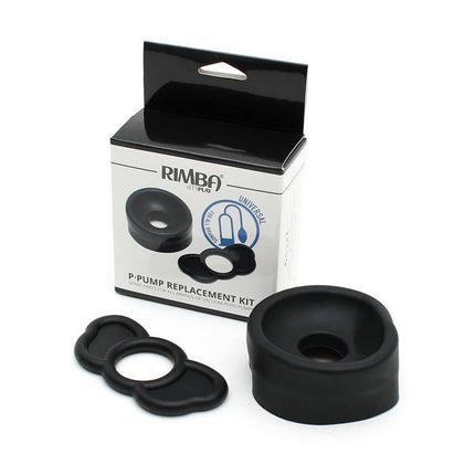 P-Pump Replacement Kit of 2 Rings - Black, featuring elephant and sealing rings for universal vacuum pump compatibility.