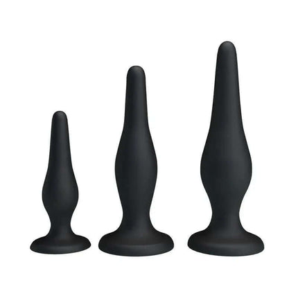 Pack 3 Butt Plug Mini Anal Kit in silicone featuring three different sizes for progressive anal exploration