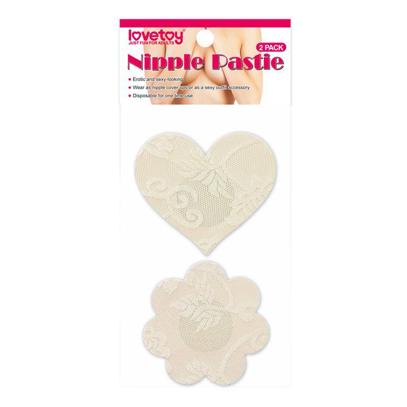 Pack Nipple Covers Flower and Heart Beige - secretsextoys.store