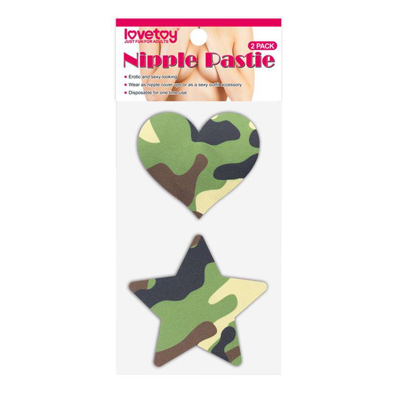 Pack Nipple Covers Star and Heart Camouflage - secretsextoys.store