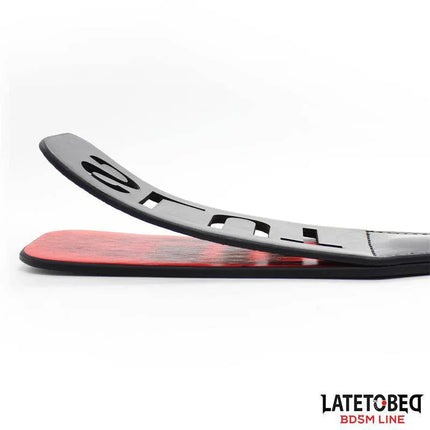 Paddle Double Layer Slut 32 cm by Latetobed BDSM Line, featuring double blade with red center and black exterior for intense impact.