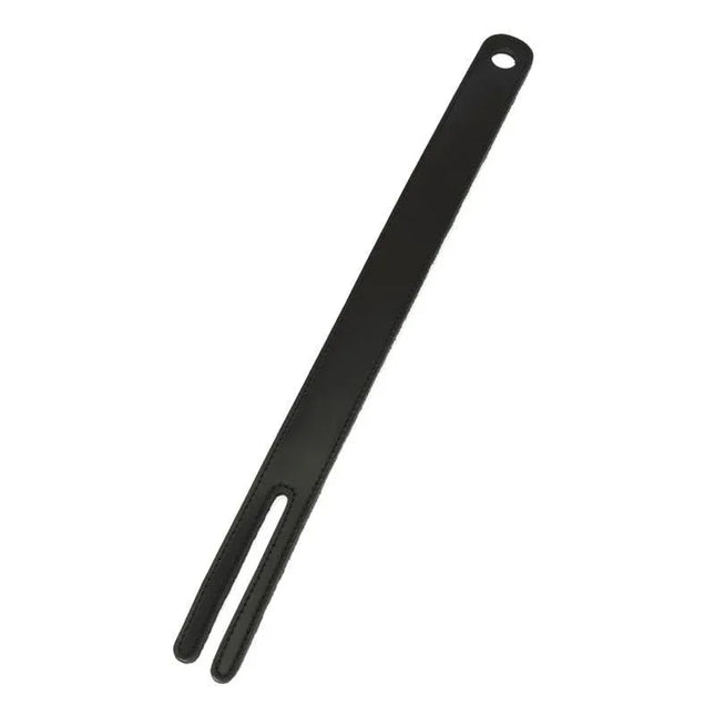 Paddle Leather 40 cm, black leather paddle for sensory play and roleplay, 40 cm long with satisfying impact.