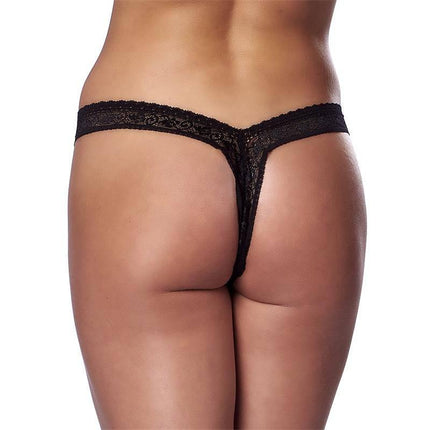 Panties Black One Size with delicate lace detailing, adaptive fit and soft stretch fabric, providing all-day comfort.