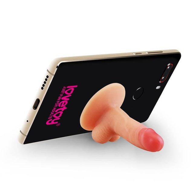 Party Accesorie Universal Pecker Stand Holder Penis for phones and tablets, silicone penis-shaped stand for hands-free use.