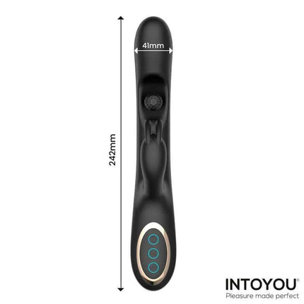 Patty Vibrator with Rotating Ball featuring smart three-motor design, clitoral stimulator, ergonomic shape, and multi-point stimulation.