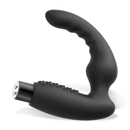 Patzenska Anal Prostate P-Spot Vibrator in black silicone with ergonomic design for precise P-spot stimulation.