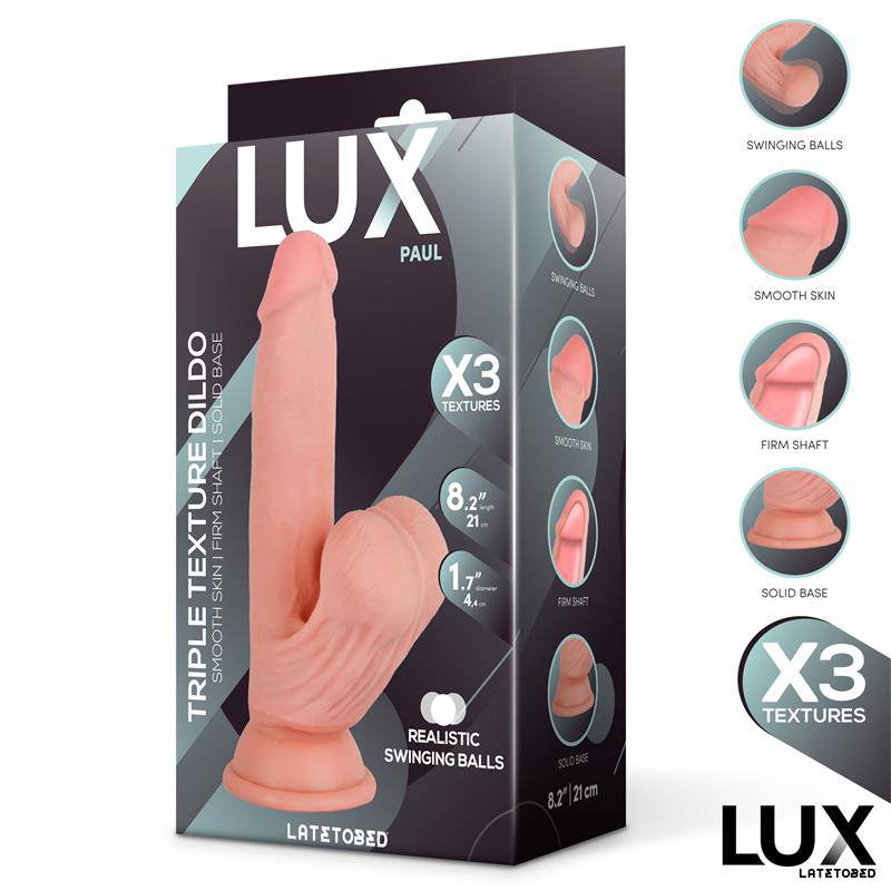 Paul Triple Density Dildo with Swinging Balls 8.2 - secretsextoys.store