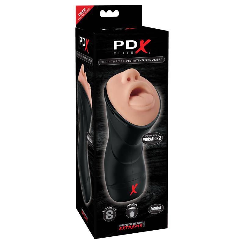 PDX Elite Deep Throat Vibrating Stroker - secretsextoys.store