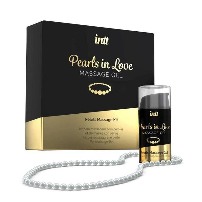Pearls in Love Pearl Massage kit with silicone gel and pearl necklace for enhanced massage and masturbation experience.