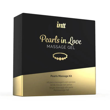 Pearls in Love Pearl Massage kit packaging with silicone gel and massage beads for enhanced pleasure.