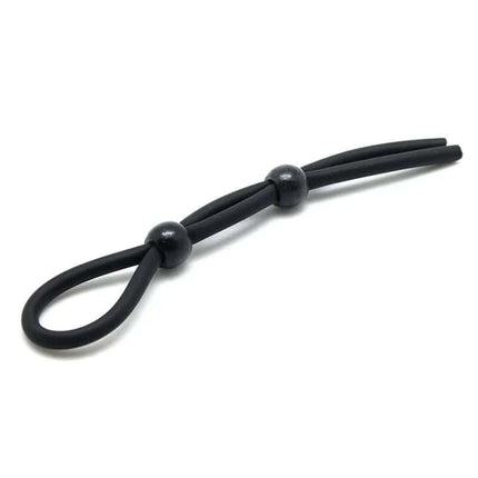 Penis and Ball Strap Black by Rimba, body-safe silicone adjustable strap for heightened sensation and customizable pressure