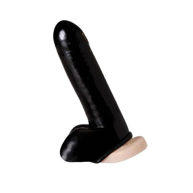 Black Penis and Testicles Sleeve Latex for enhanced sensation, 100% natural silicone, one-size fits all