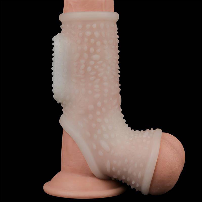 Penis and testicles sleeve with vibration Drip Knights - secretsextoys.store