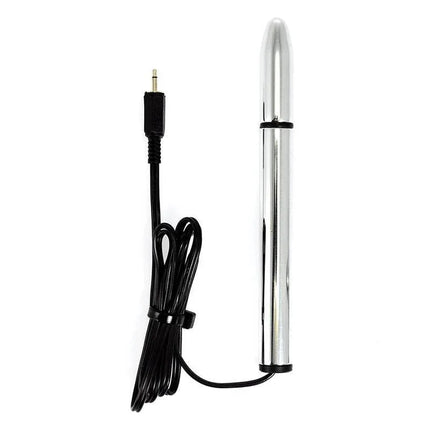 Electro-stimulation Penis Dilator with 2.5mm connector and aluminum body, suitable for Rimba Power Box, not for sensitive skin.