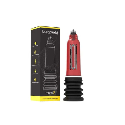 Penis Pump Hydro7 Red with advanced hydraulic technology for size and endurance