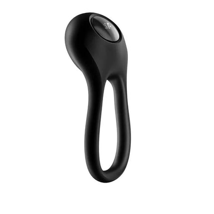 Penis Ring Majestic Duo USB Black double ring design for enhanced stimulation