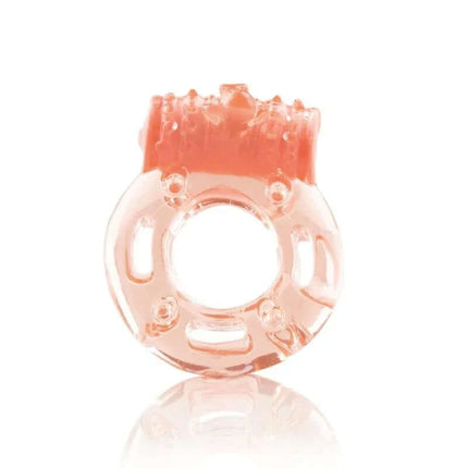 Penis Ring Orange by Screaming O Plus, vibrating cock ring for enhanced pleasure and stronger erections, shown against a white background.