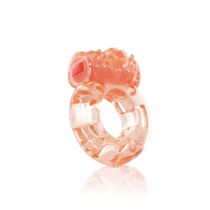 Penis Ring Orange by Screaming O Plus provides pleasurable vibrating sensations for couples, enhancing intimacy effectively.