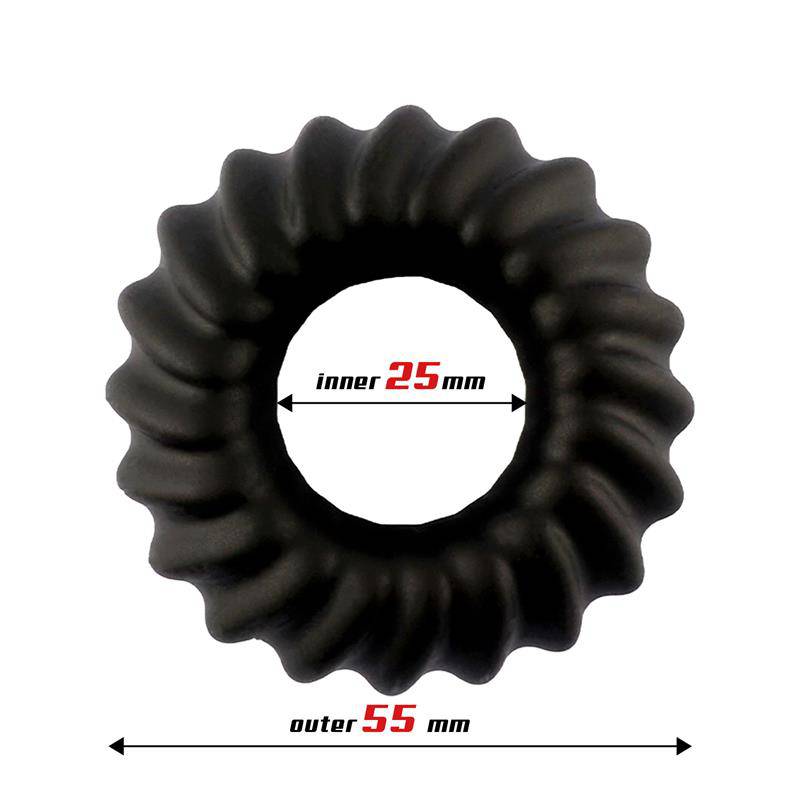 Penis Ring Sawtooth Liquid Silicone 25 mm - secretsextoys.store