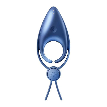 Penis Ring Sniper Blue, adjustable vibrating cock ring for enhanced pleasure and longer-lasting intercourse, two-ring design, blue color.