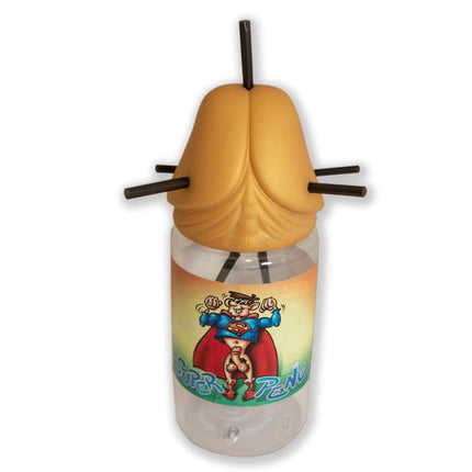 Gold Edition Penis-Shaped Baby Bottle with 5 Straws, novelty party gift