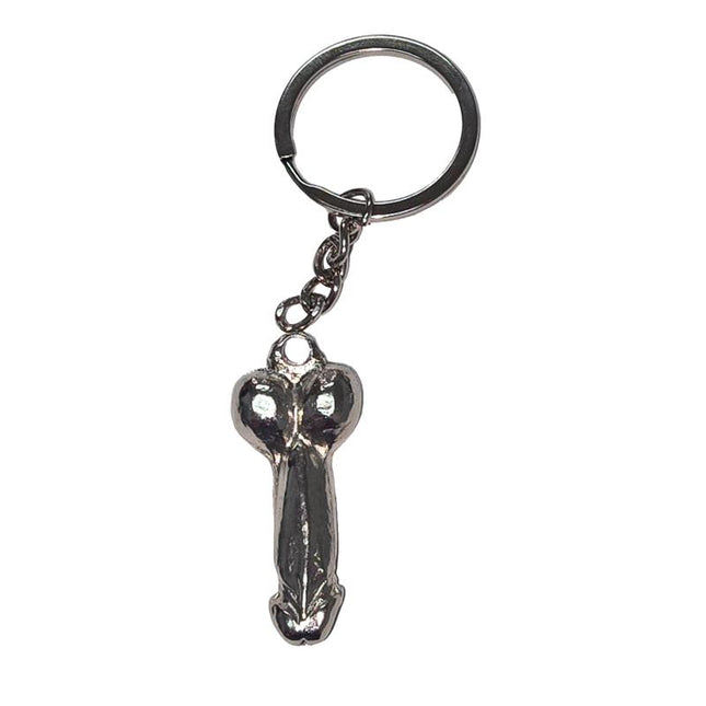 penis shaped metal keychain
