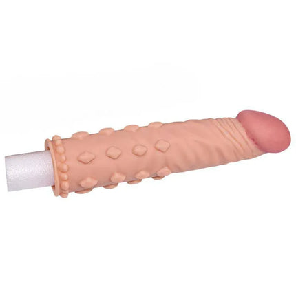Lifelike Penis Sleeve Add 2 Pleasure X Tender Flesh by LoveToy with textured surface for enhanced stimulation