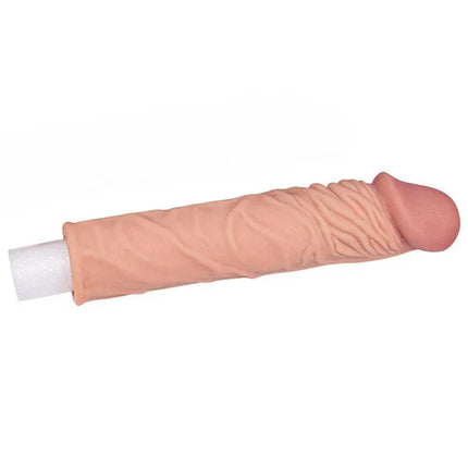 Penis Sleeve Add 2 Pleasure X Tender Flesh by LoveToy with realistic texture made from TPE for lifelike sensation and discreet wear.