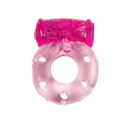 Pink vibrational cock ring from Penis Sleeve and Dildo Kit collection for enhanced pleasure and versatile use.