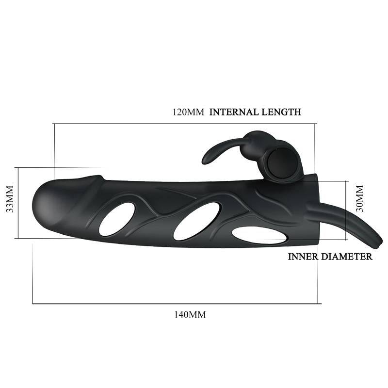 Penis Sleeve with Vibration 5.5 - secretsextoys.store