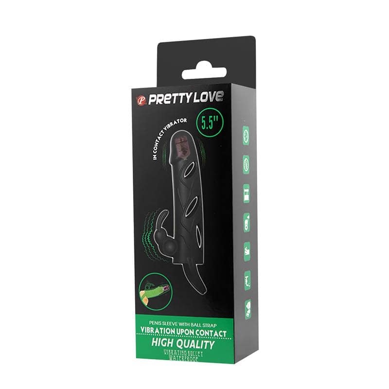Penis Sleeve with Vibration 5.5 - secretsextoys.store