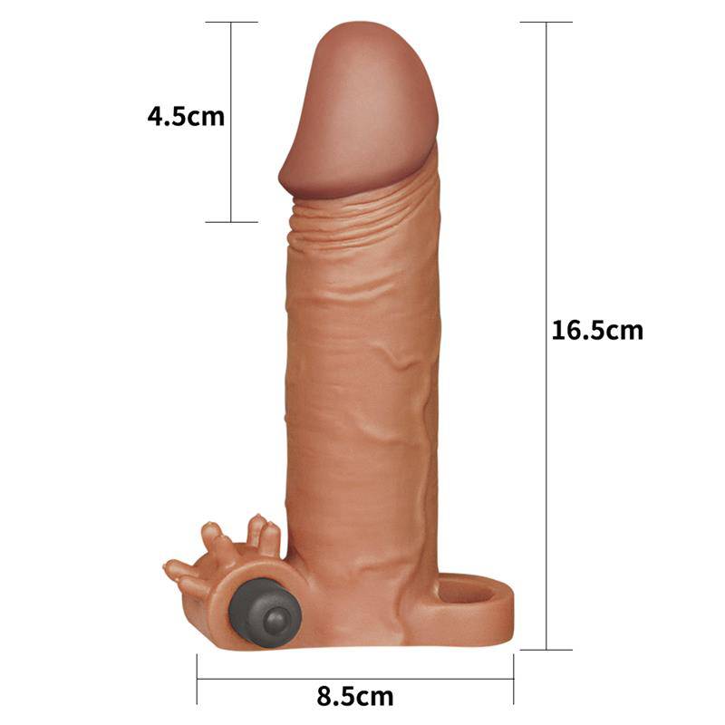 Penis Sleeve with Vibration Add 2 Pleasure X Tender Brown - secretsextoys.store