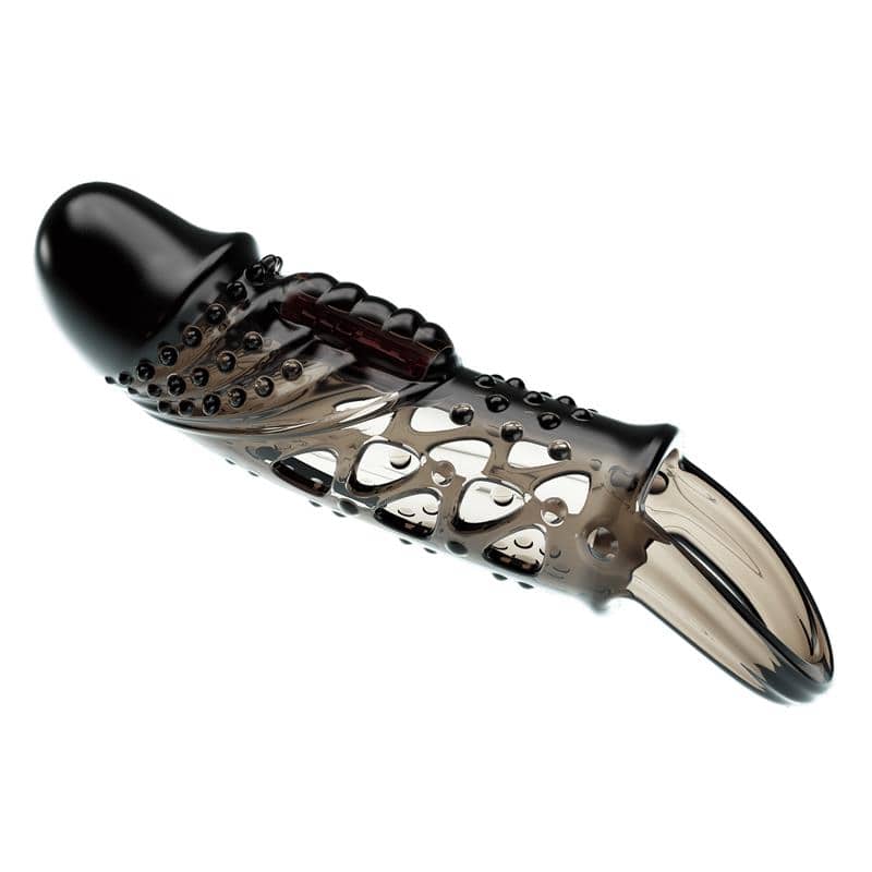 Penis sleeve with vibration Black - secretsextoys.store