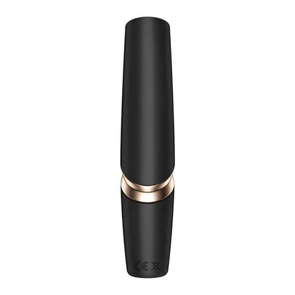 Perfect Kiss Air Pulse Vibrator with black matte finish and gold accents