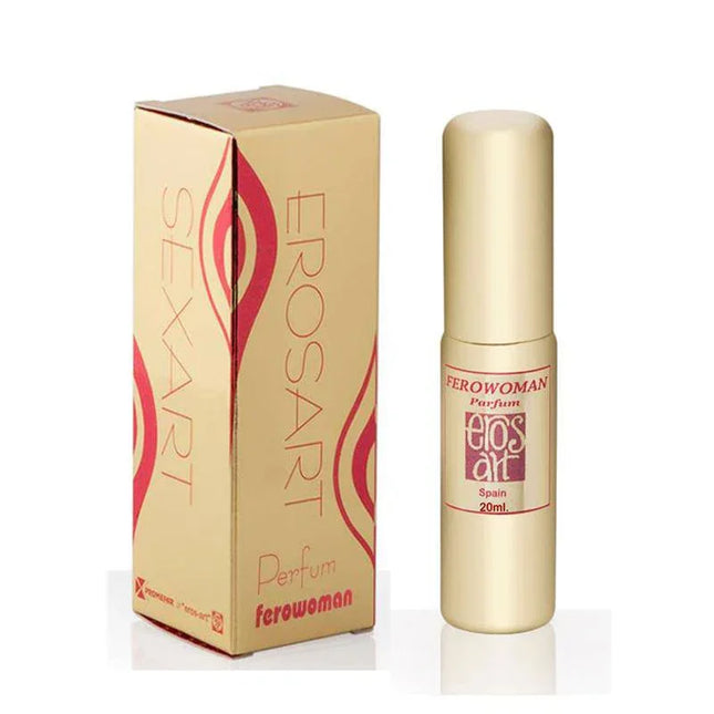 Perfum Ferowoman 20 ml bottle, a feminine fragrance with floral and fruity notes for seduction and allure.