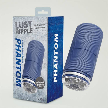 Phantom Manual Male Masturbator in blue with packaging