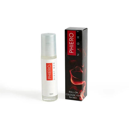 Phierto Night Man spicy pheromone perfume roll-on 10ml with anise and pink pepper aroma for seduction.
