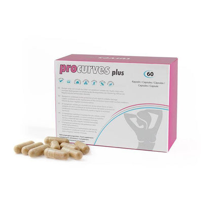 Pills for Breast Augmentation Procurves Plus box with capsules, natural breast enlargement supplement