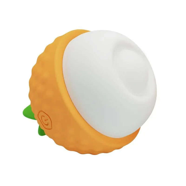 Pineapple Secret Thumping Stimulator in orange and white with soft-touch silicone surface for external erogenous zone stimulation.