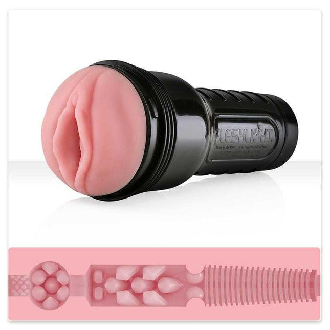 Pink Lady Destroya Vagina sleeve with textured tunnel for enhanced stimulation and secure fit.